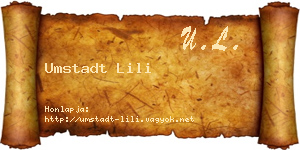 Umstadt Lili névjegykártya
